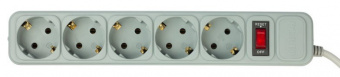 Сетевой фильтр PC Pet AP01006-5-G 5м (5 розеток) серый (пакет ПЭ) - купить недорого с доставкой в интернет-магазине