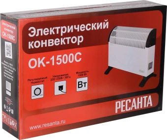 Конвектор Ресанта ОК-1500С 1500Вт белый - купить недорого с доставкой в интернет-магазине