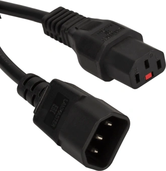 Кабель Lanmaster LAN-PP13L/14-1.5-BK C13-С14 проводник.:3x0.75мм2 1.5м 220В 10А черный - купить недорого с доставкой в интернет-магазине