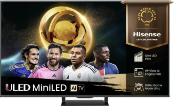 Телевизор QLED Hisense 65" 65U7Q PRO темно-серый 4K Ultra HD 120Hz DVB-T DVB-T2 DVB-C DVB-S DVB-S2 USB WiFi Smart TV (RUS) - купить недорого с доставкой в интернет-магазине