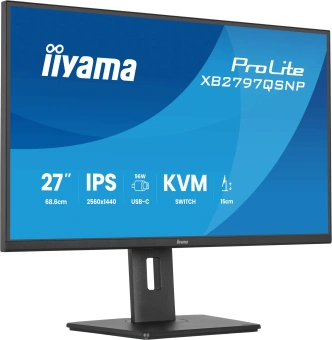 Монитор Iiyama 27" ProLite XB2797QSNP-B1 черный IPS LED 1ms 16:9 HDMI матовая HAS Piv 1000:1 350cd 178гр/178гр 2560x1440 DP 2K USB 9.7кг - купить недорого с доставкой в интернет-магазине