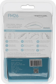 Мышь A4Tech Fstyler FM26 серебристый/белый оптическая 1600dpi USB для ноутбука 4but (FM26 USB (ICY WHITE)) - купить недорого с доставкой в интернет-магазине