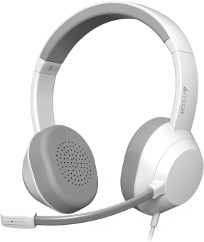 Наушники с микрофоном A4Tech Fstyler FH150U белый/серый 2м накладные USB оголовье (FH150U WHITE) - купить недорого с доставкой в интернет-магазине