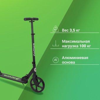 Самокат Digma Aurora городской 2-кол. черный (SE-AU-200-BK) - купить недорого с доставкой в интернет-магазине