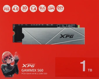 Накопитель SSD A-Data PCIe 4.0 x4 1TB AGAMMIXS60-1T-CS Gammix S60 XPG M.2 2280 - купить недорого с доставкой в интернет-магазине