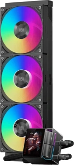 Система водяного охлаждения PcCooler DS360 Display ARGB Soc-AM5/AM4/1200/1700/1851 черный 4-pin 39.8dB Al LCD 310W Ret (DS360-BKAWXY-GL) - купить недорого с доставкой в интернет-магазине
