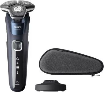 Бритва роторная Philips S5885/35 реж.эл.:3 питан.:аккум. синий/черный - цена, купить или заказать с доставкой в интернет-магазине Бритва роторная Philips S5885/35 реж.эл.:3 питан.:аккум. синий/черный - купить недорого с доставкой в интернет-магазине
