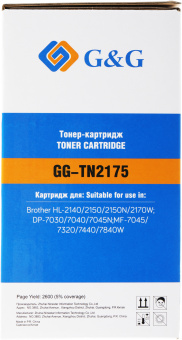 Картридж лазерный G&G GG-TN2175 черный (2600стр.) для Brother HL-2140/2150/2170 - купить недорого с доставкой в интернет-магазине