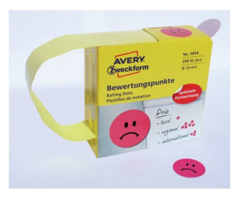 Этикетки Avery Zweckform 3859 250шт на листе диаметр 19мм/70г/м2/красный самоклей. универсальная - купить недорого с доставкой в интернет-магазине