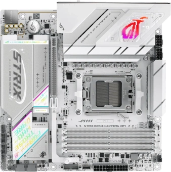 Материнская плата Asus ROG STRIX B850-G GAMING WIFI SocketAM5 AMD B850 4xDDR5 mATX AC`97 8ch(7.1) 2.5Gg RAID+HDMI+DP - купить недорого с доставкой в интернет-магазине
