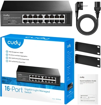 Коммутатор Cudy GS1016E (L2) 16x1Гбит/с настраиваемый - купить недорого с доставкой в интернет-магазине