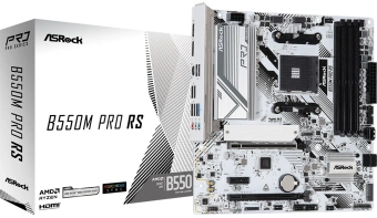Материнская плата Asrock B550M Pro RS Soc-AM4 AMD B550 4xDDR4 mATX AC`97 8ch(7.1) 2.5Gg RAID+HDMI+DP - купить недорого с доставкой в интернет-магазине