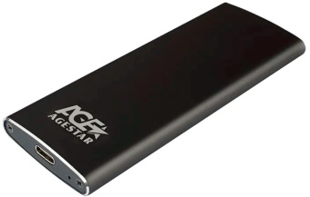 Внешний корпус SSD AgeStar 3UBNF2C SATA III USB 3.1 USB3.1 алюминий черный M2 2280 B-key - купить недорого с доставкой в интернет-магазине