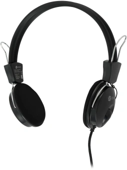 Наушники с микрофоном Оклик HS-M200 черный 1.8м накладные оголовье (1532011) - купить недорого с доставкой в интернет-магазине