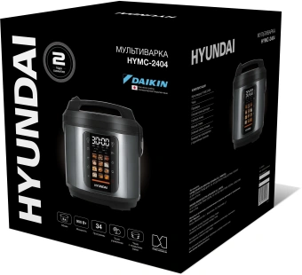Мультиварка-скороварка Hyundai HYMC-2404 5л 900Вт серебристый/черный - купить недорого с доставкой в интернет-магазине