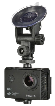 Видеорегистратор Digma FreeDrive Action 4K WiFi черный 8Mpix 2160x3840 2160p 150гр. Allwinner V3 - купить недорого с доставкой в интернет-магазине