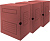 Короб архивный Silwerhof микрогофрокартон корешок 150мм красный (упак.:3шт)