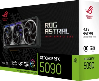 Видеокарта Asus PCI-E 5.0 ROG-ASTRAL-RTX5090-O32G-GAMING NVIDIA GeForce RTX 5090 32Gb 512bit GDDR7 2580/28000 HDMIx2 DPx3 HDCP Ret - купить недорого с доставкой в интернет-магазине