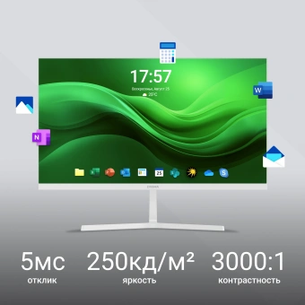 Монитор Digma 21.5" Progress 22A502F белый VA LED 5ms 16:9 HDMI M/M матовая 250cd 178гр/178гр 1920x1080 100Hz G-Sync FreeSync VGA DP FHD 2.07кг - купить недорого с доставкой в интернет-магазине