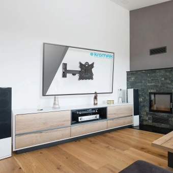 Кронштейн для телевизора Kromax Casper-203 черный 20"-43" макс.30кг настенный поворот и наклон - купить недорого с доставкой в интернет-магазине