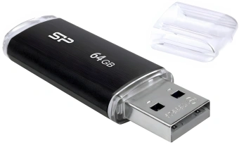 Флеш Диск Silicon Power 64GB Ultima U02 SP064GBUF2U02V1K USB2.0 черный - купить недорого с доставкой в интернет-магазине