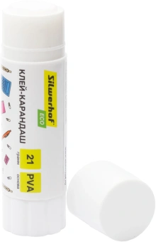 Клей-карандаш Silwerhof Eco 21гр ПВА дисплей картонный - купить недорого с доставкой в интернет-магазине