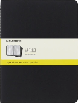 Блокнот Moleskine CAHIER JOURNAL QP322 XLarge 190х250мм обложка картон 120стр. клетка черный (3шт) - купить недорого с доставкой в интернет-магазине