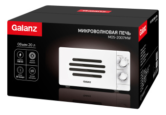 Микроволновая Печь Galanz MOS-2007MW 20л. 700Вт белый - купить недорого с доставкой в интернет-магазине