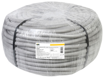 Труба гофр. гибкая ПВХ IEK CTG20-16-K41-100I внеш.D=16мм с протяжкой 100м сер. - купить недорого с доставкой в интернет-магазине