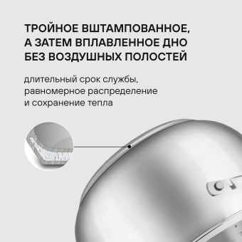 Кастрюля Rondell Calypso RDS-1672 5.8л. d=22см (с крышкой) стальной - купить недорого с доставкой в интернет-магазине