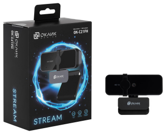 Камера Web Оклик OK-C21FH черный 2Mpix (1920x1080) USB2.0 с микрофоном - купить недорого с доставкой в интернет-магазине