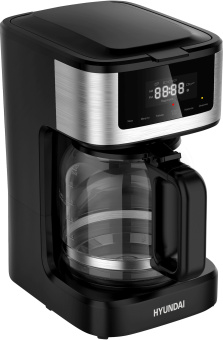 Кофеварка капельная Hyundai HYD-1212 900Вт черный/серебристый - купить недорого с доставкой в интернет-магазине