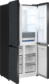 Холодильник Weissgauff WCD 450 Rock Glass NoFrost Inverter 3-хкамерн. графит темный инвертер - купить недорого с доставкой в интернет-магазине