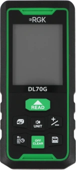 Лазерный дальномер RGK DL70G 2кл.лаз. 535нм цв.луч. зеленый (778183) - купить недорого с доставкой в интернет-магазине