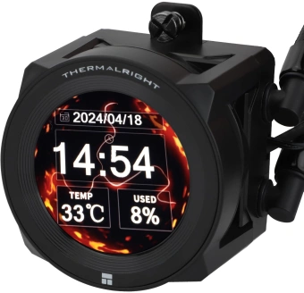 Система водяного охлаждения Thermalright Core Vision 360 ARGB Soc-AM5/AM4/1200/1700/1851 черный 4-pin 27.7dB Al LCD Ret (C-VISION-360-BL-ARGB) - купить недорого с доставкой в интернет-магазине