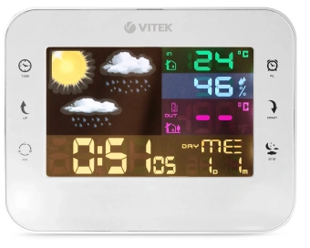 Погодная станция Vitek VT-6412 черный - купить недорого с доставкой в интернет-магазине