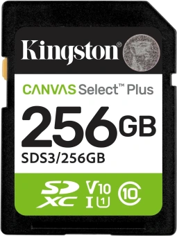Флеш карта SDXC 256GB Kingston SDS3/256GB Canvas Select Plus V10 w/o adapter - купить недорого с доставкой в интернет-магазине