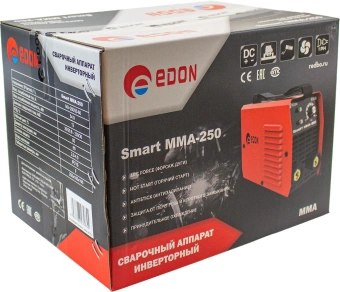 Сварочный аппарат Edon Smart MMA-250 инвертор ММА 12кВт - купить недорого с доставкой в интернет-магазине