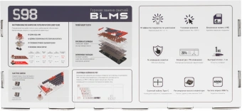 Клавиатура A4Tech Bloody S98 Sports Navy BLMS Plus механическая синий/белый USB for gamer LED (S98 SPORTS NAVY BLMS RED PLUS) - купить недорого с доставкой в интернет-магазине