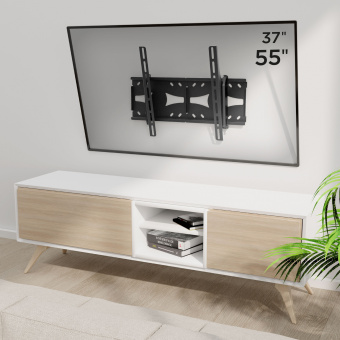 Кронштейн для телевизора Holder LCDS-5071 темный металлик 37"-55" макс.45кг настенный наклон - купить недорого с доставкой в интернет-магазине