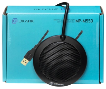 Микрофон проводной Оклик MP-M550 2м черный - купить недорого с доставкой в интернет-магазине