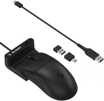 Мышь A4Tech Bloody R77 Ultra Dock черный оптическая 20000dpi беспров. USB 5but - купить недорого с доставкой в интернет-магазине