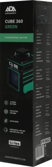 Уровень лазер. Ada Cube 360 Professional Edition 2кл.лаз. 535нм цв.луч. зеленый 2луч. (А00535) - купить недорого с доставкой в интернет-магазине