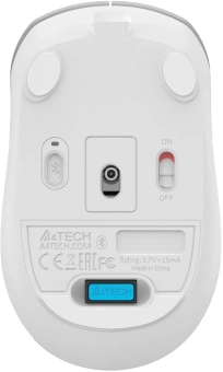 Мышь A4Tech Fstyler FB26CS Air2 серебристый/белый оптическая 2000dpi silent беспров. BT/Radio USB для ноутбука 4but (FB26CS AIR2 ICY WHITE) - купить недорого с доставкой в интернет-магазине