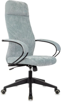 Кресло руководителя Бюрократ CH-610 Fabric серо-голубой Light-28 крестов. пластик - купить недорого с доставкой в интернет-магазине
