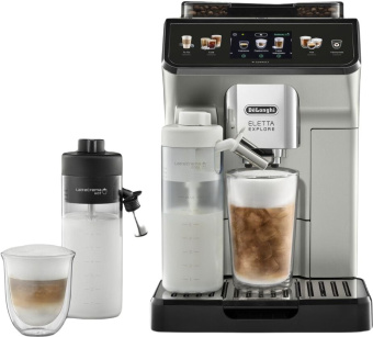 Кофемашина Delonghi Eletta Explore ECAM450.65.S 1450Вт серебристый - купить недорого с доставкой в интернет-магазине