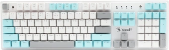 Клавиатура A4Tech Bloody S510R механическая белый USB for gamer LED (S510R USB ICY WHITE/BLMS RED) - купить недорого с доставкой в интернет-магазине