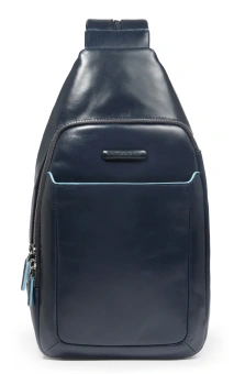 Рюкзак слинг мужской Piquadro Blue Square CA4827B2/BLU2 синий натур.кожа - купить недорого с доставкой в интернет-магазине