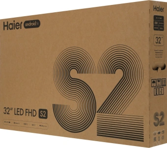 Телевизор LED Haier 32" LED S2 Frameless черный FULL HD 60Hz DVB-T DVB-T2 DVB-C DVB-S DVB-S2 USB WiFi Smart TV (RUS) - купить недорого с доставкой в интернет-магазине