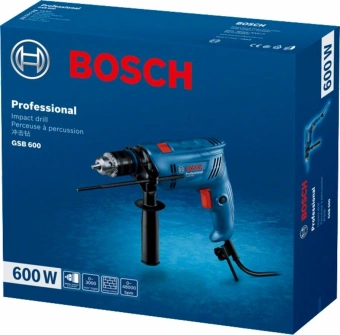 Дрель-шуруповерт Bosch GSB 600 600Вт патрон:ключев. (06011A0320) - купить недорого с доставкой в интернет-магазине